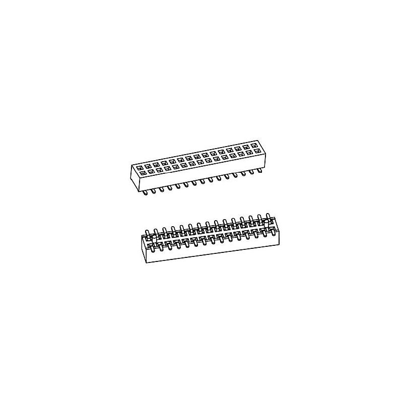 PH1.0*H2.0mm Female Header  Double row SMT series